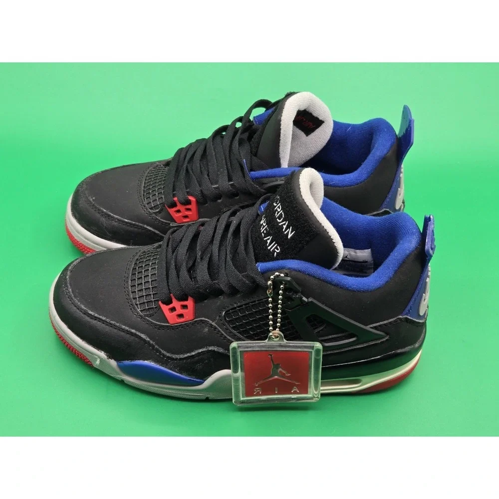 Jordan 4 Retro Rare Air (White Lettering) Men's FV5029-003 Size 6.5 Blue Black